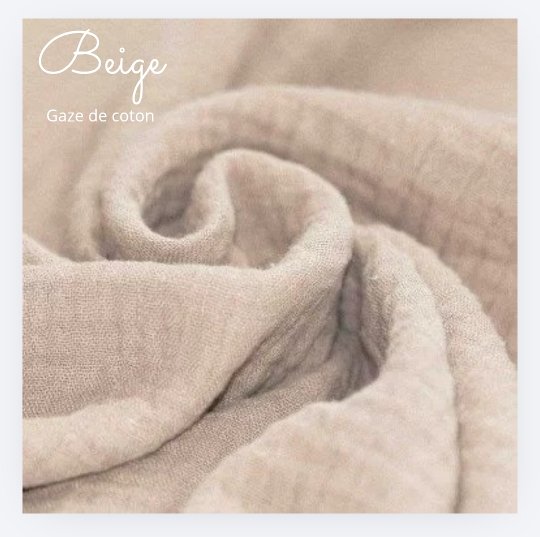 Gaze de coton beige