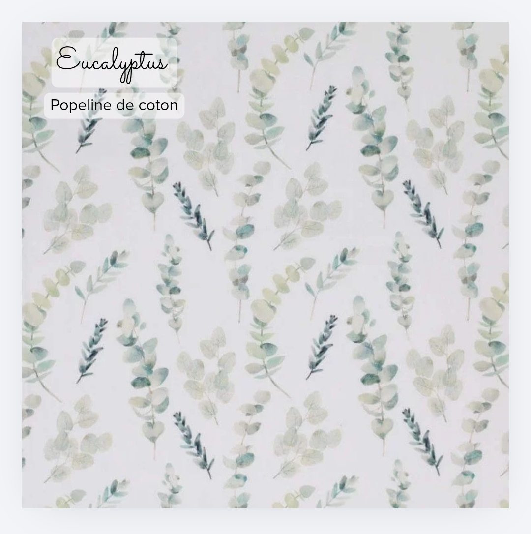 Tissu Eucalyptus en popeline de coton